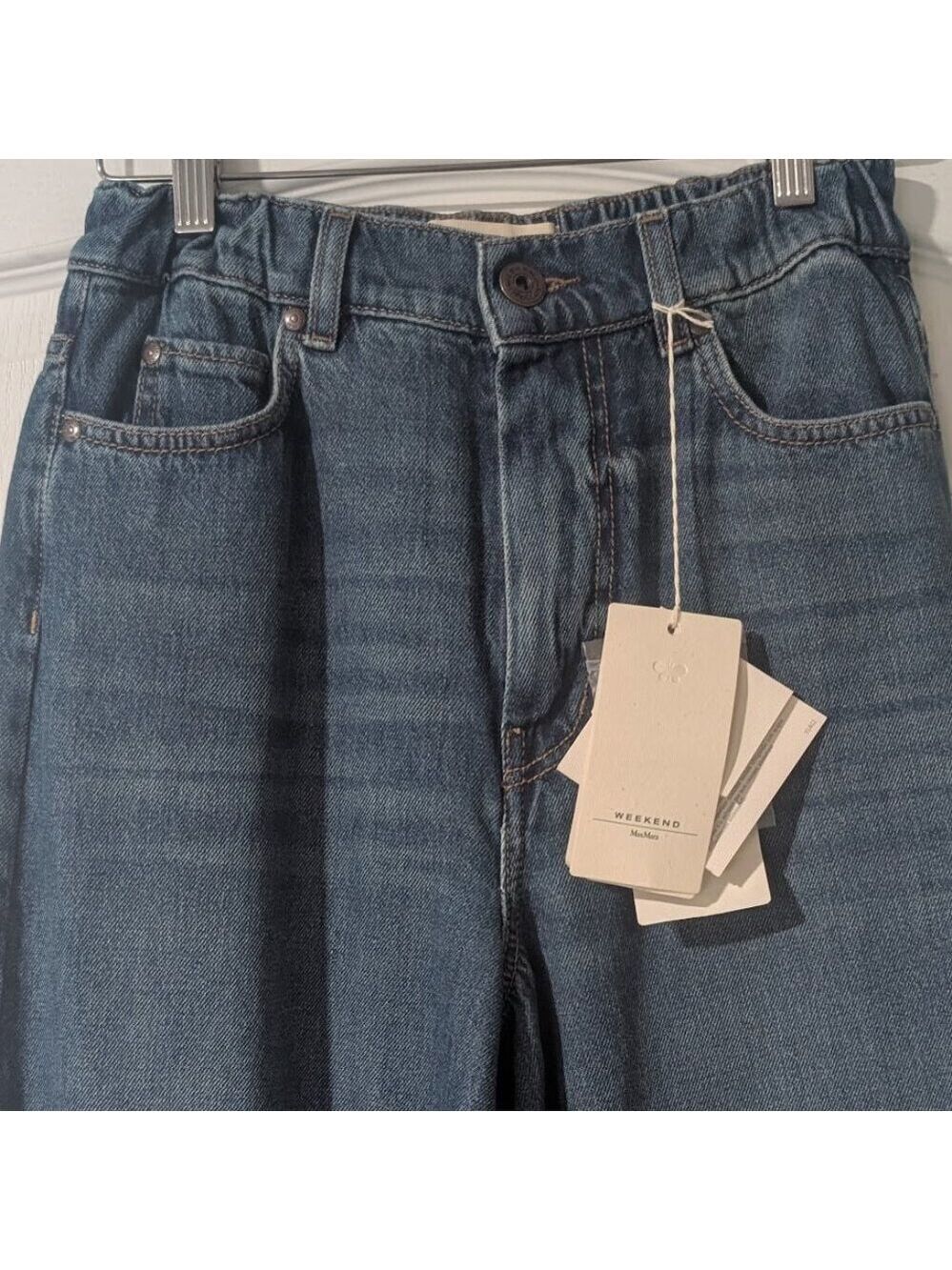 Weekend MaxMara | Abitata Blue Wide Leg Jeans - Picture 10 of 16